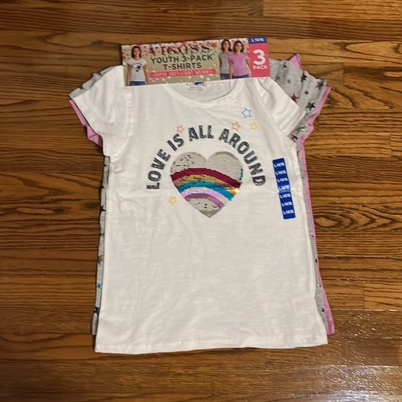 3-pack T-shirts size:L (14-16) Girls - Picture 8 of 10